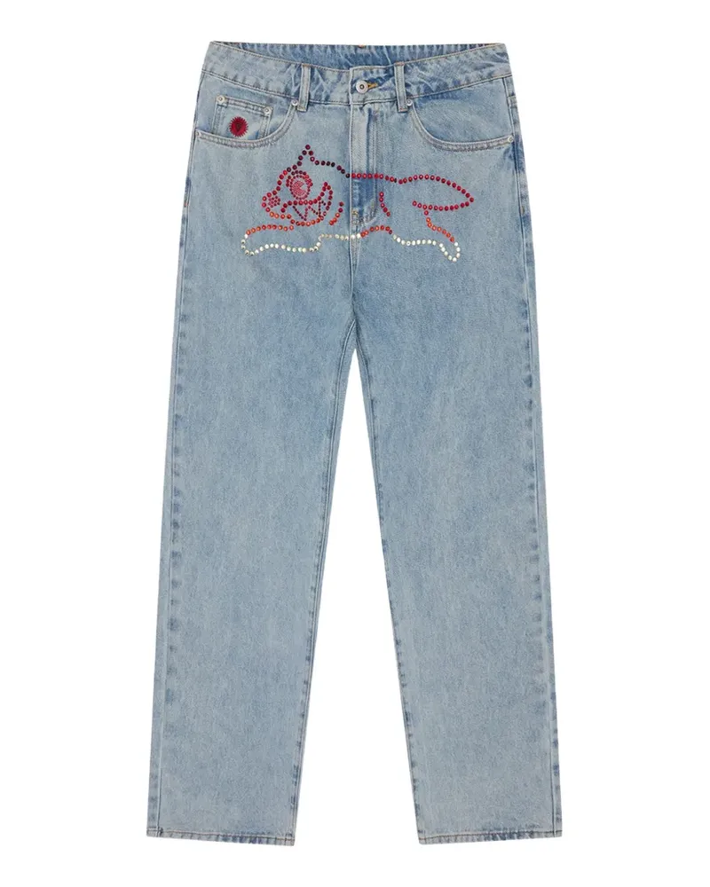 ICECREAM light wash beaded jeans - Blau Blau