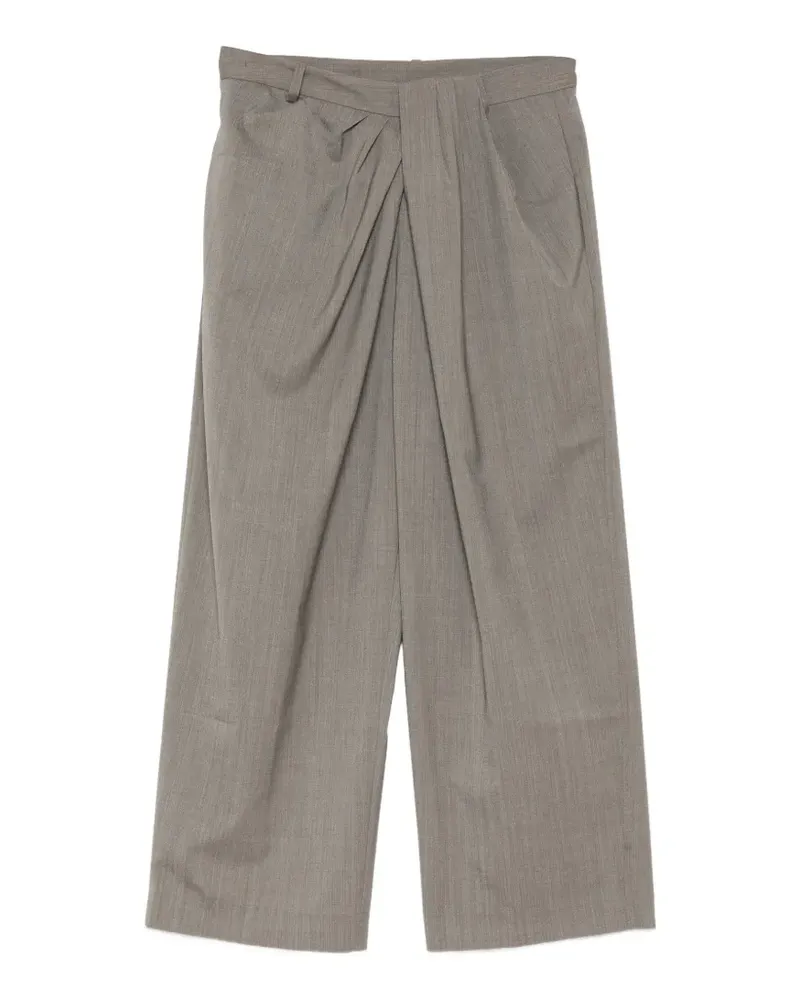 JNBY Gerade Cropped-Plisseehose - Grau Grau