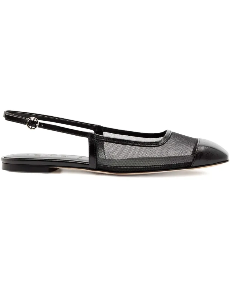 aeyde Flache Geraldine Slingback-Pumps - Schwarz Schwarz