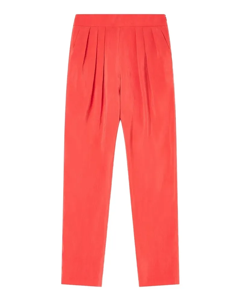 Giorgio Armani pleated tapered trousers - Rot Rot