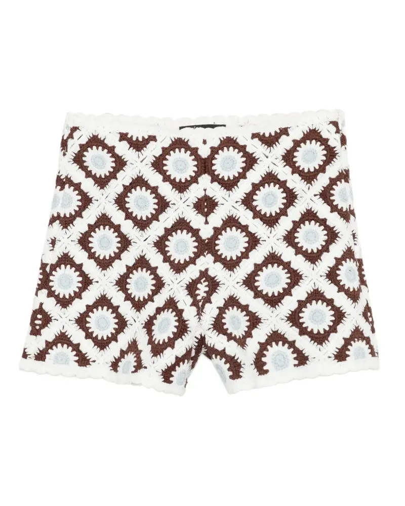 Maje Gehäkelte Shorts - Weiß Weiß