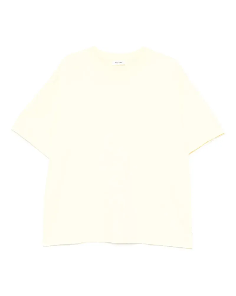 Sandro Klassisches T-Shirt - Gelb Gelb