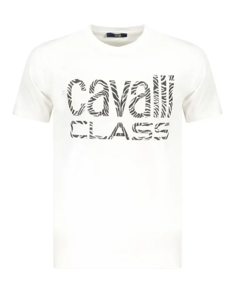 Roberto Cavalli logo-print T-shirt - Weiß Weiß