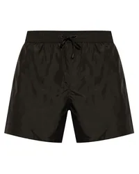 Balmain Badeshorts mit Logo-Print Schwarz