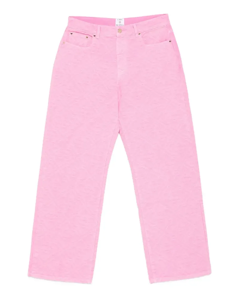 Casablanca Paris monogram straight jeans - Rosa Rosa