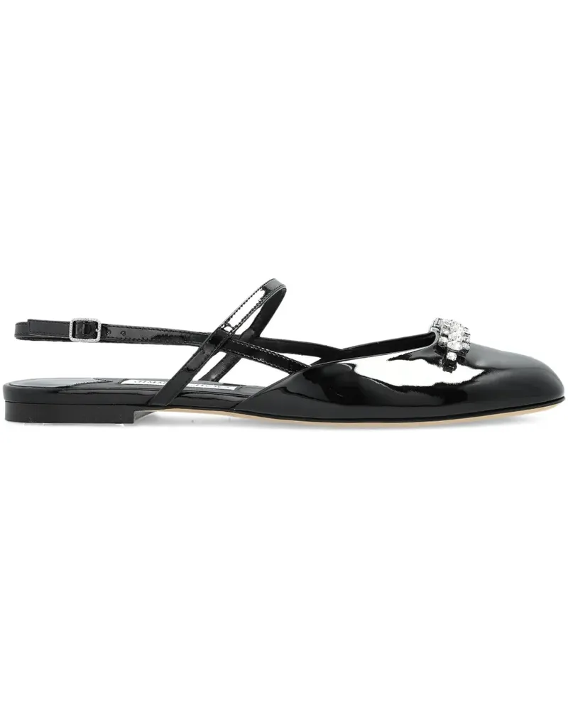 Jimmy Choo Slingback-Pumps mit Kristallen - Schwarz Schwarz