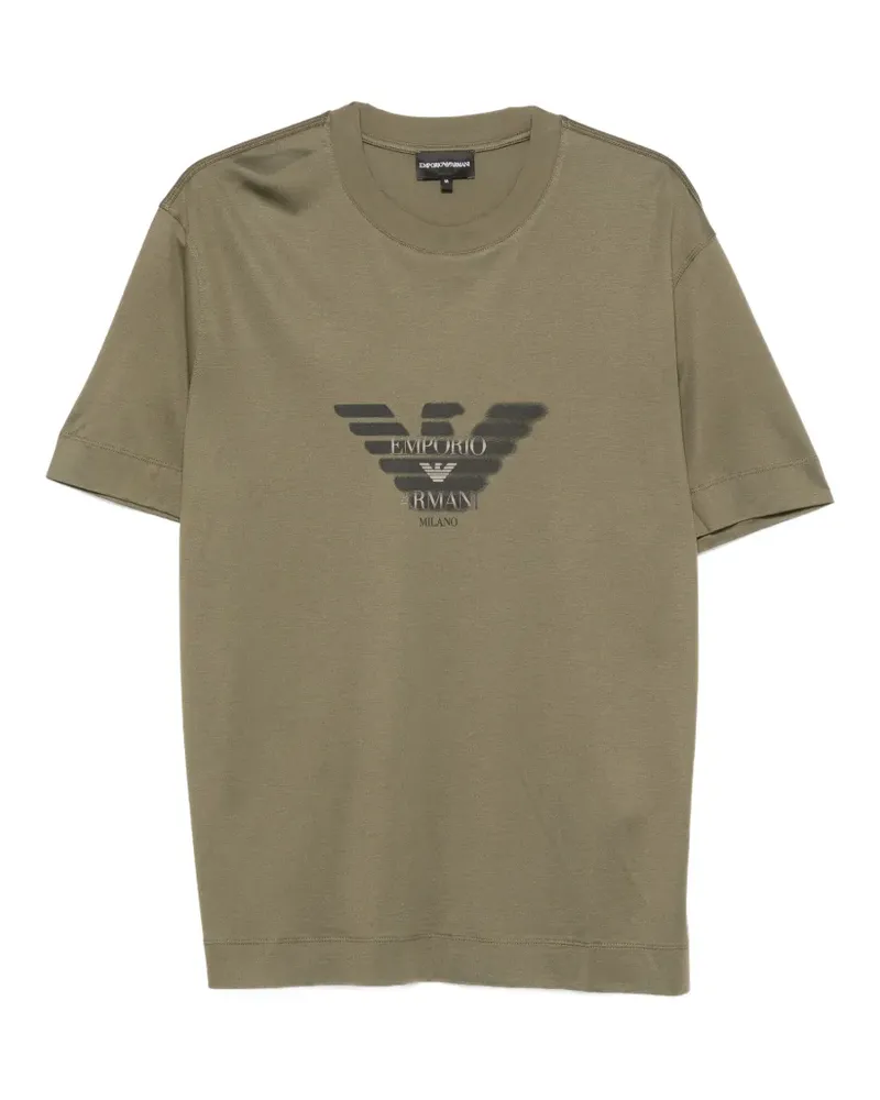 Emporio Armani T-Shirt mit Logo-Print - Grün Grün
