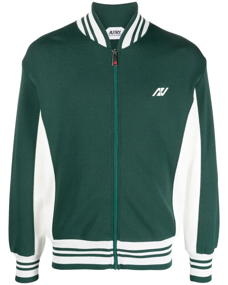 AUTRY Bomberjacke mit Logo-Stickerei - Grün Grün