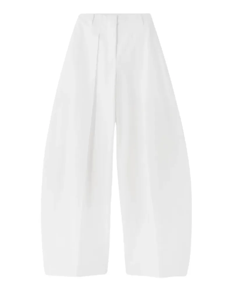 Jacquemus Le Pantalon Ovalo Hose mit Falten - Weiß Weiß