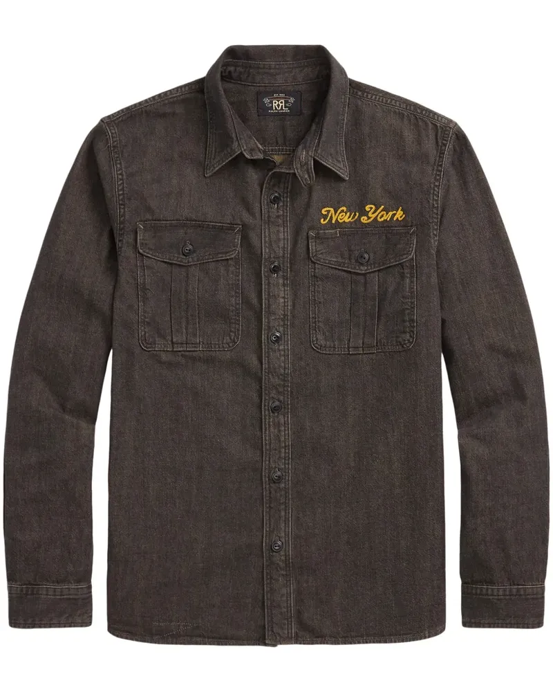Ralph Lauren Hemd mit Stickerei - Schwarz Schwarz