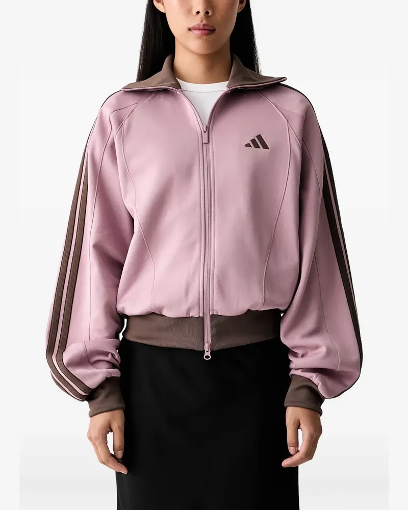adidas Seitenstreifen-Jacke mit Logo-Stickerei - Rosa Rosa