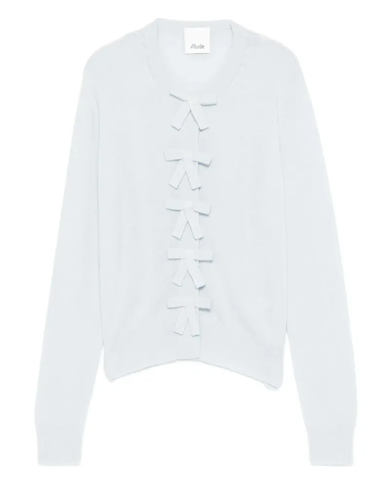 ALLUDE bow-detail cardigan - Blau Blau