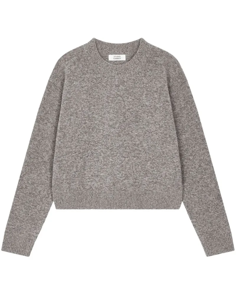 STUDIO TOMBOY Pullover mit Rundhalsausschnitt - Grau Grau