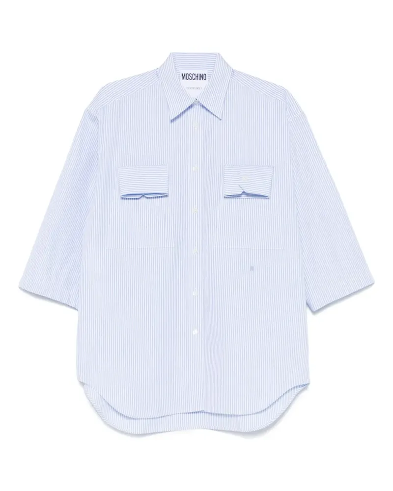Moschino Gestreiftes Hemd - Blau Blau