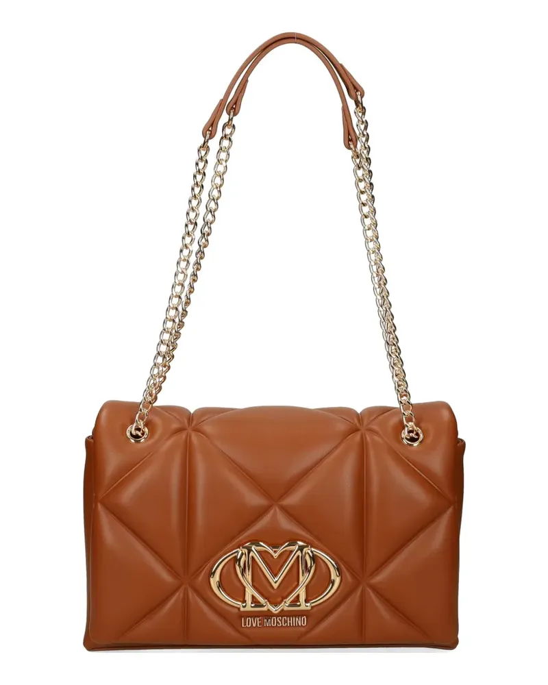 Moschino quilted chain-strap shoulder bag - Braun Braun