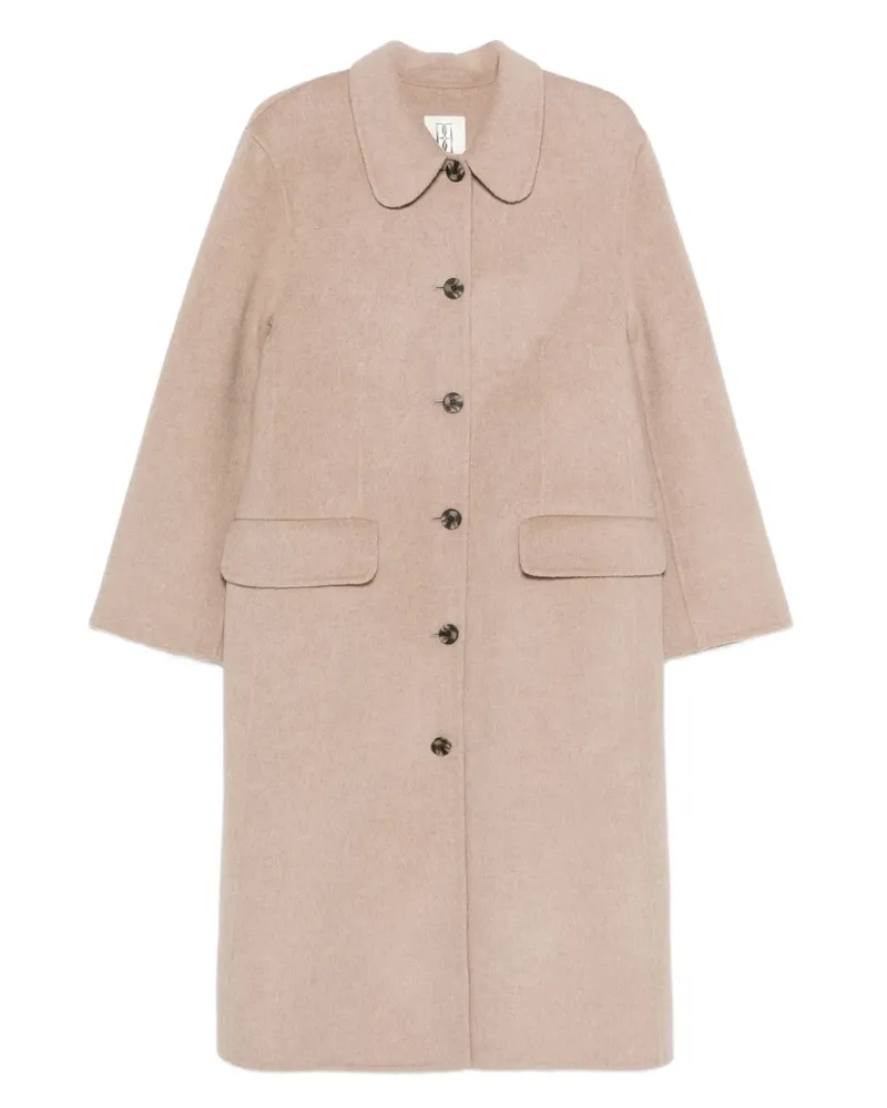 By Malene Birger Einreihiger Mantel mit rundem Kragen - Nude Nude