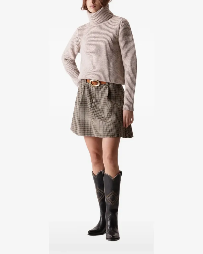 Fortela Leona ribbed high-neck sweater - Nude Nude