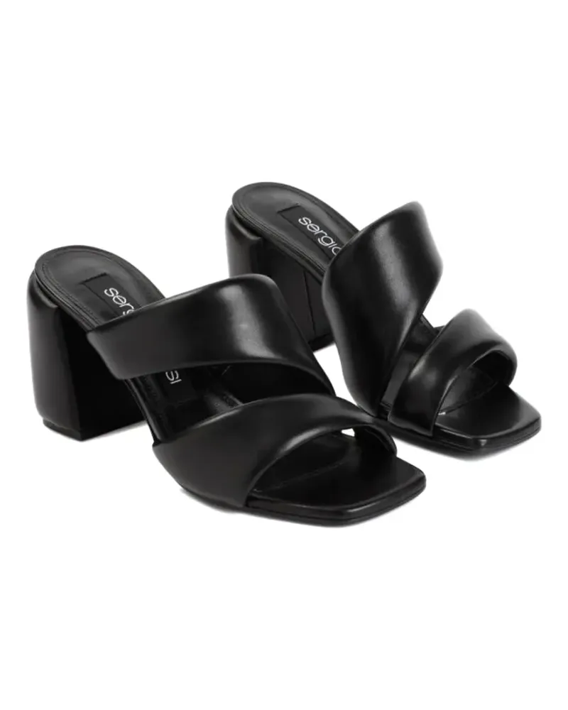 Sergio Rossi Gesteppte SR Spongy Sandalen - Schwarz Schwarz