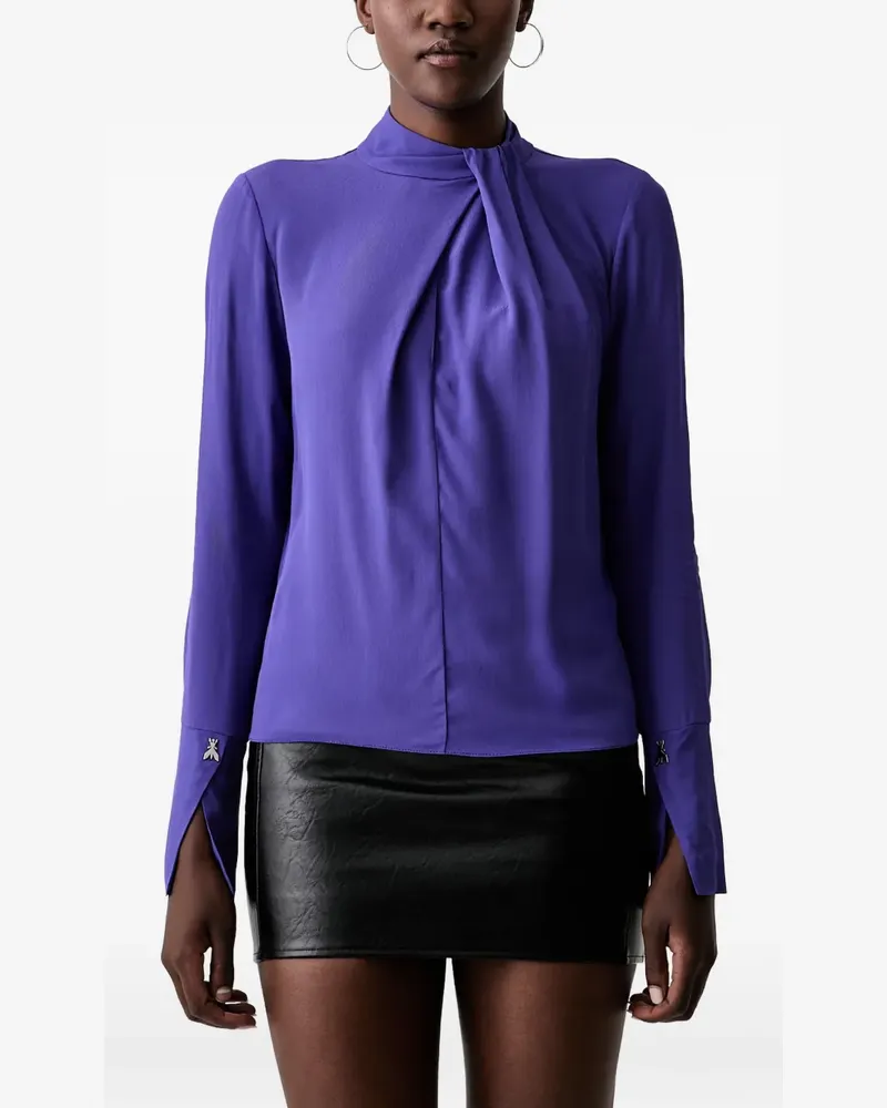 Patrizia Pepe pleated high-neck blouse - Violett Violett