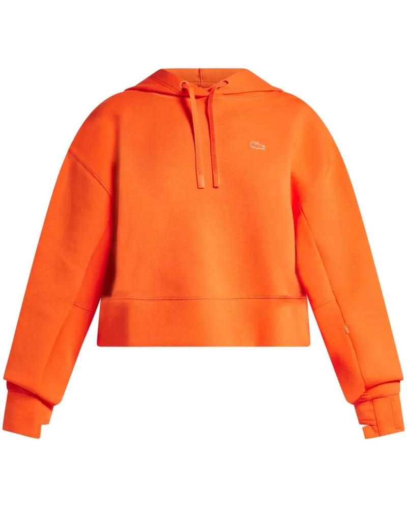 Lacoste Hoodie mit Logo-Applikation Orange