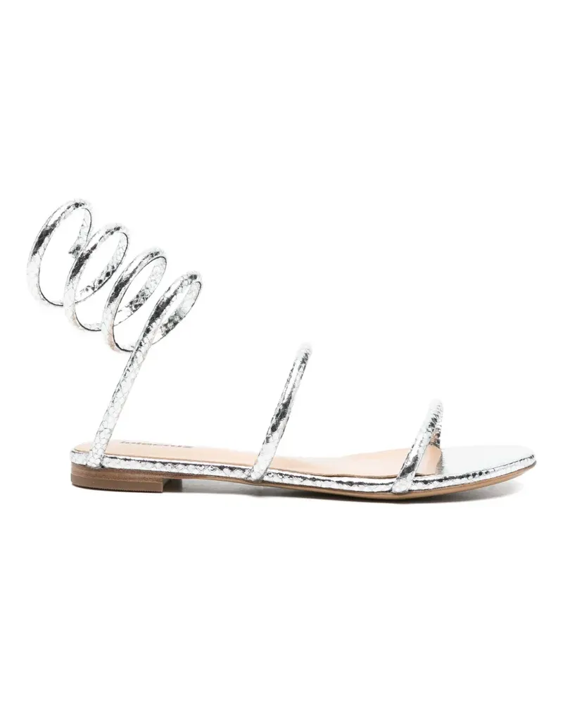Lola Cruz Piale spiral-ankle-strap sandals - Silber Silber