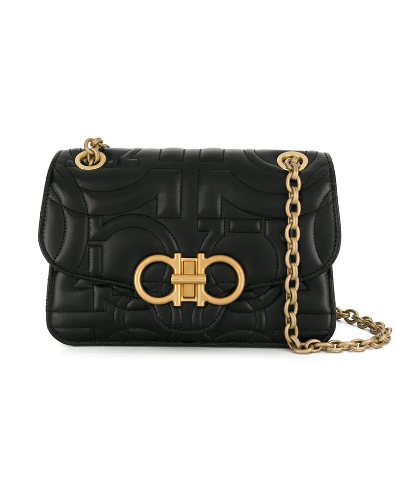 Ferragamo Gancio' Schultertasche - Schwarz Schwarz
