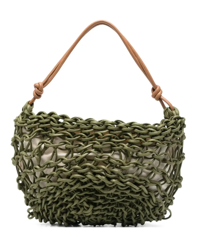 Alienina Gewebte Aurora Schultertasche - Grün Grün