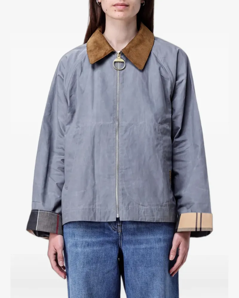 Barbour Catlin Jacke mit Cordkragen - Grau Grau