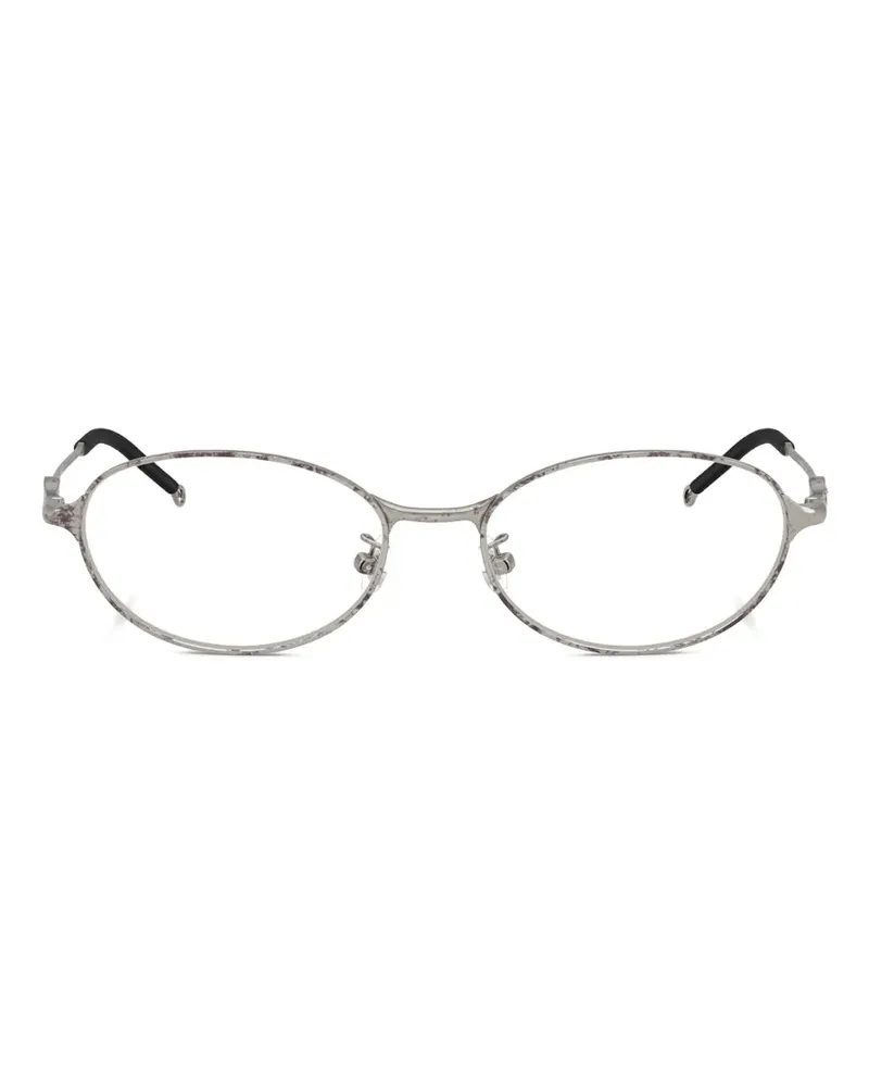Diesel Brille mit ovalem Gestell - Silber Silber