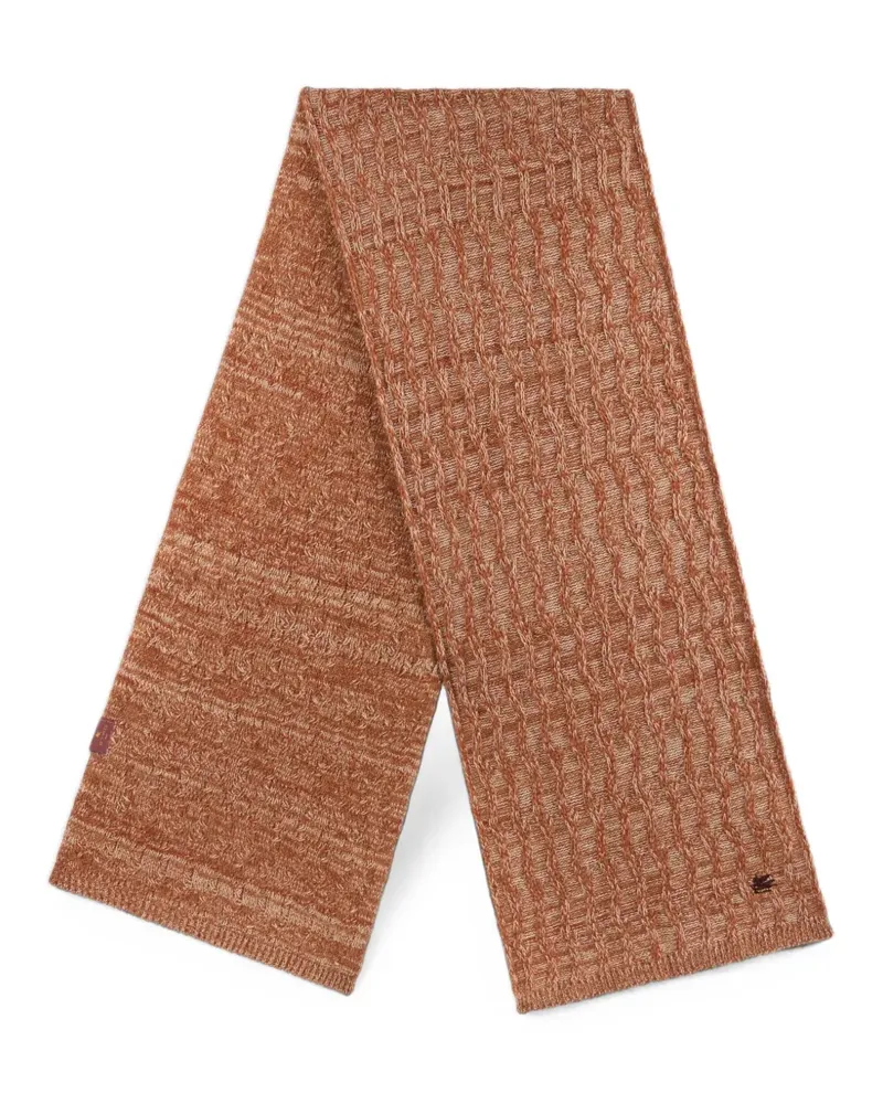 Etro Kaschmirschal mit Zopfmuster - Braun Braun