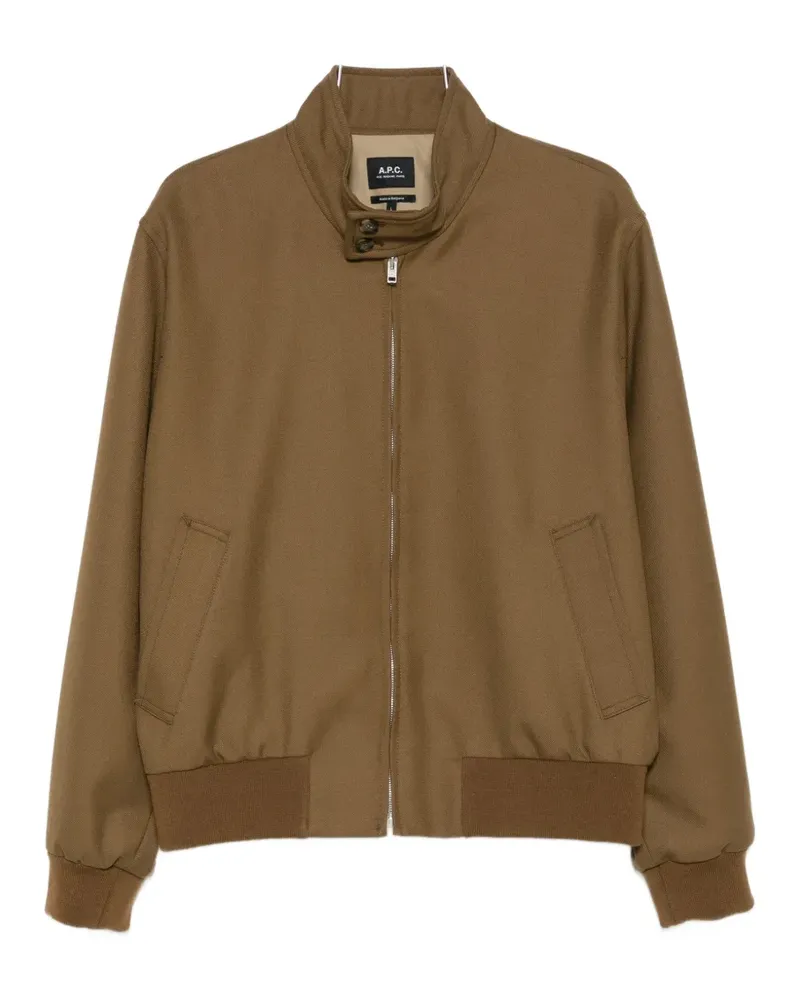 A.P.C. zip-up bomber jacket - Grün Grün