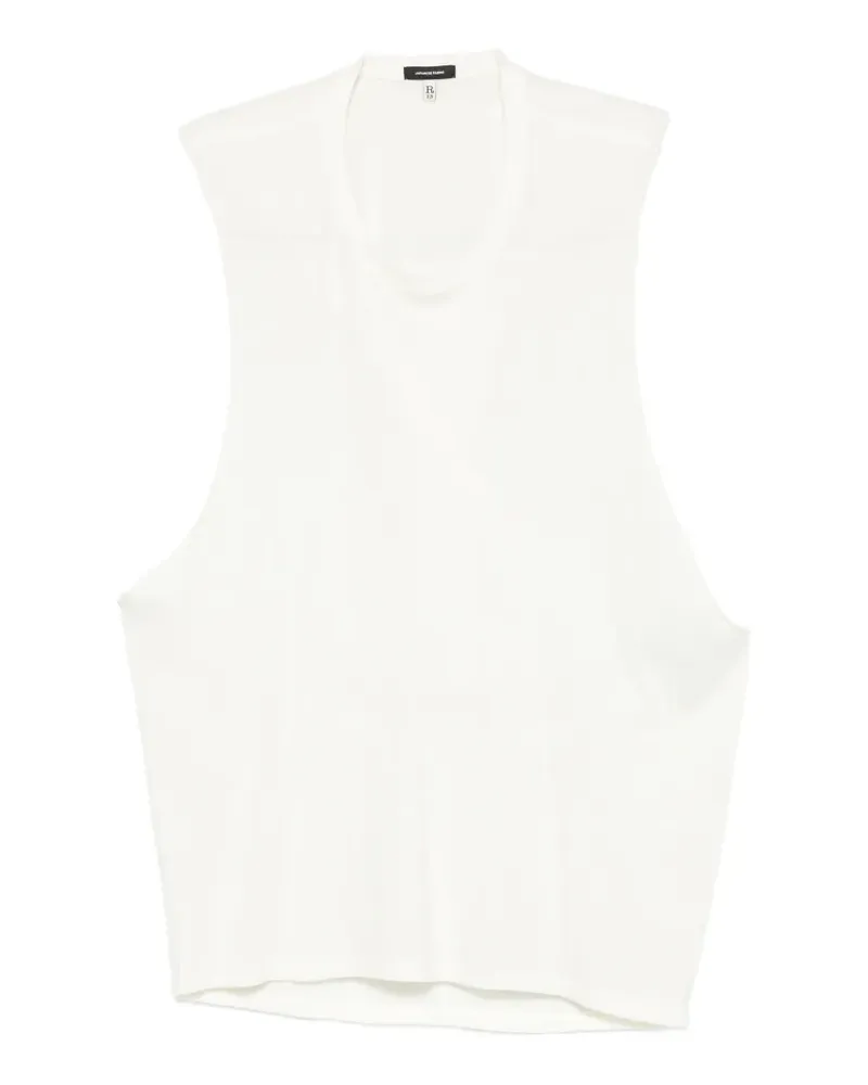 R13 sleeveless crew-neck top - Weiß Weiß