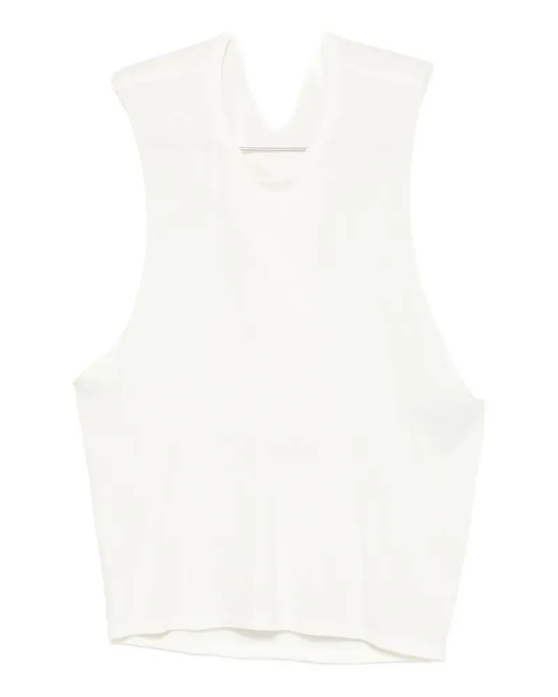 R13 sleeveless crew-neck top - Weiß Weiß