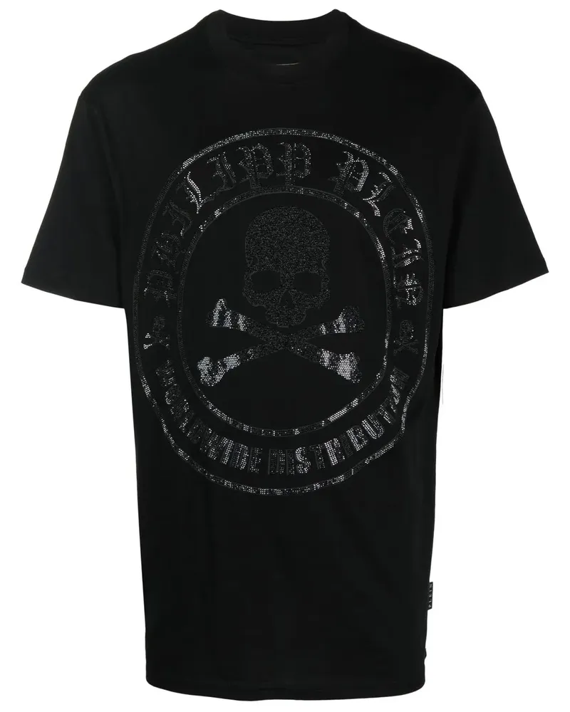 Philipp Plein T-Shirt mit Totenkopf-Print - Schwarz Schwarz