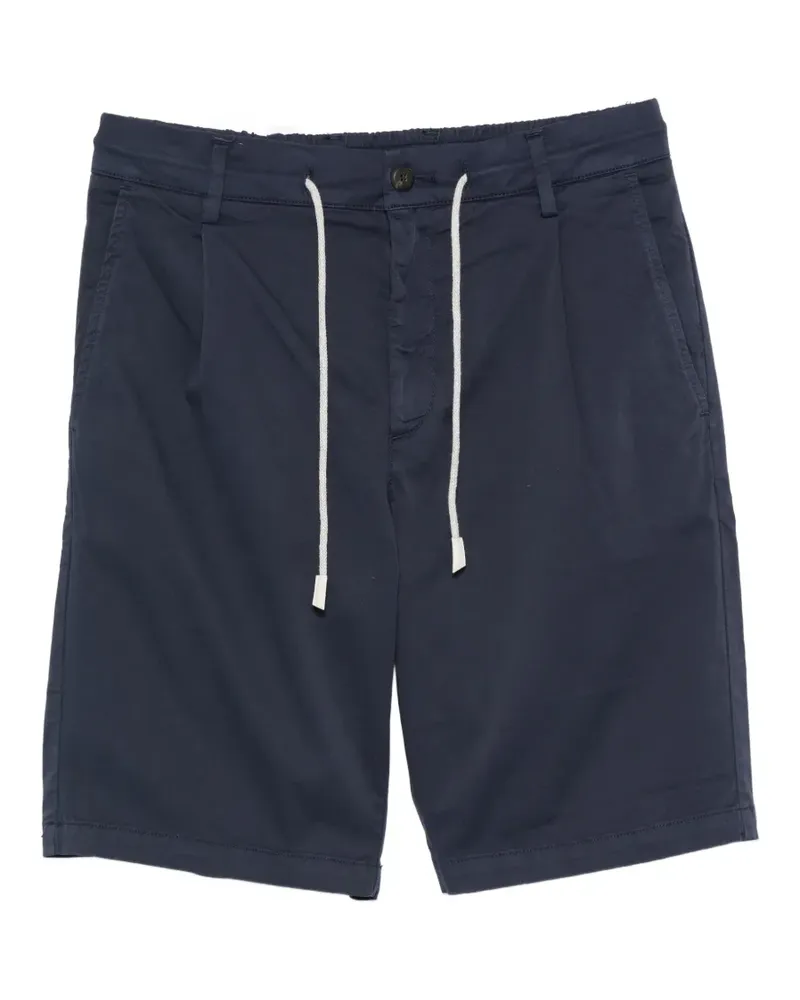 Eleventy Bundfaltenshorts mit Kordelzug - Blau Blau