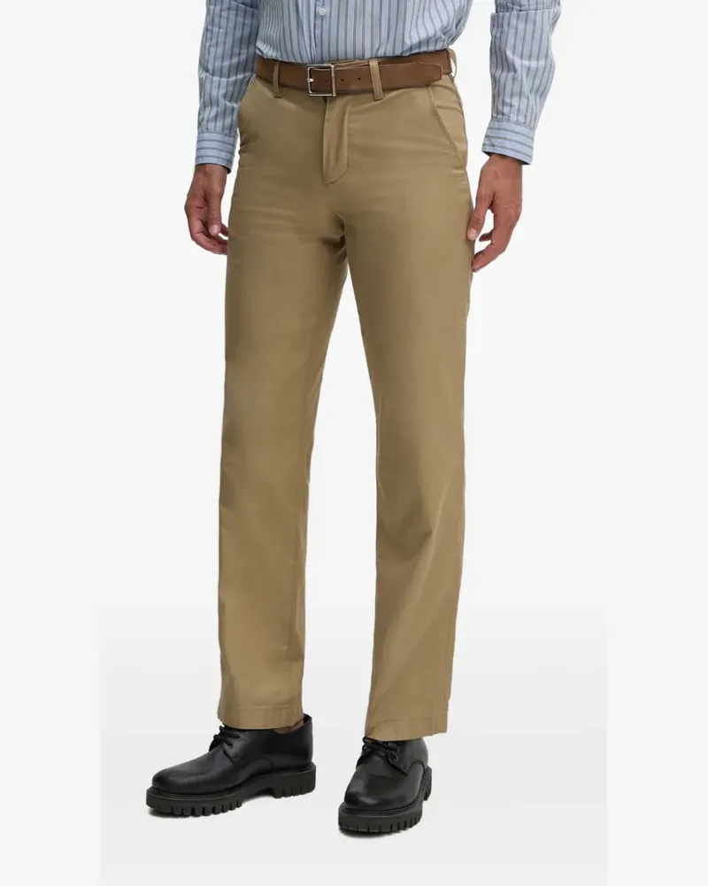 Lacoste logo patch trousers - Nude Nude