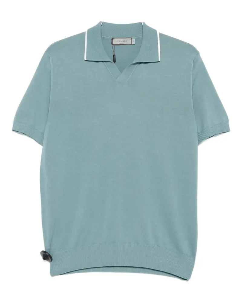 Canali Klassisches T-Shirt - Blau Blau