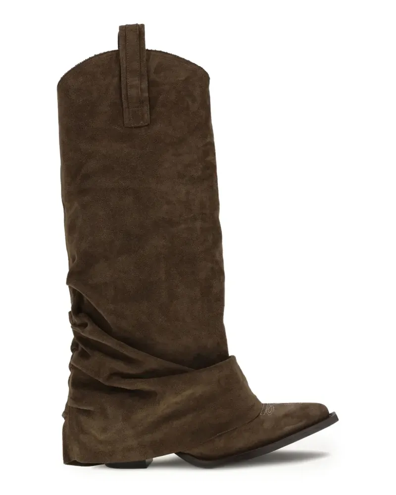 R13 Cowboystiefel mit Ärmeldetail - Braun Braun
