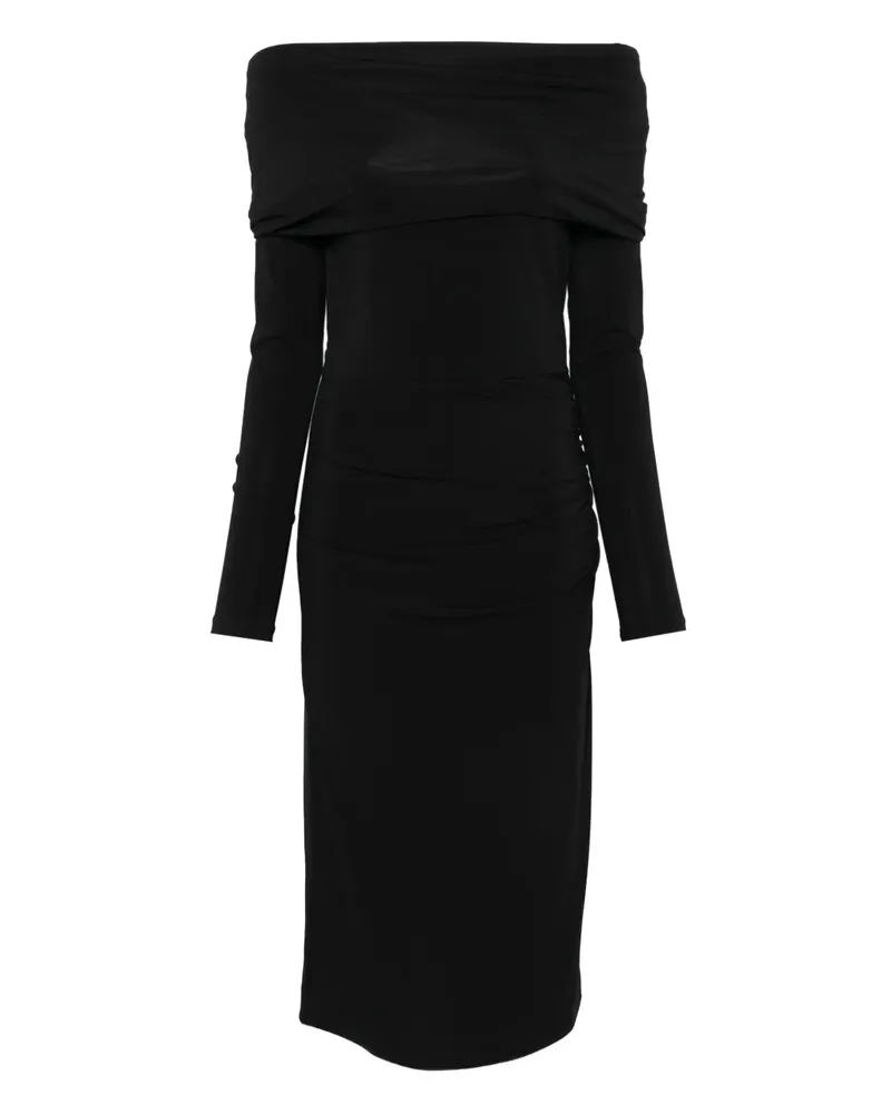 Max Mara Schulterfreies Kleid - Schwarz Schwarz