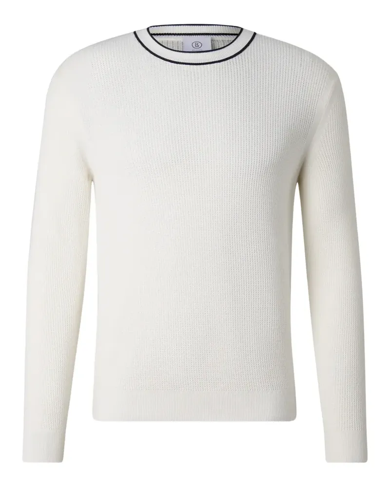 Bogner Levin Pullover mit Streifendetail - Weiß Weiß