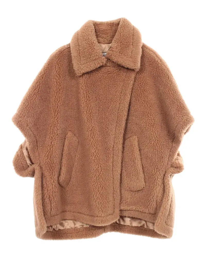 Max Mara 2010s Teddy Bear Tebe cape - Braun Braun