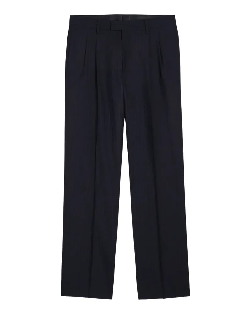 LARDINI Bundfaltenhose mit Nadelstreifen - Schwarz Schwarz