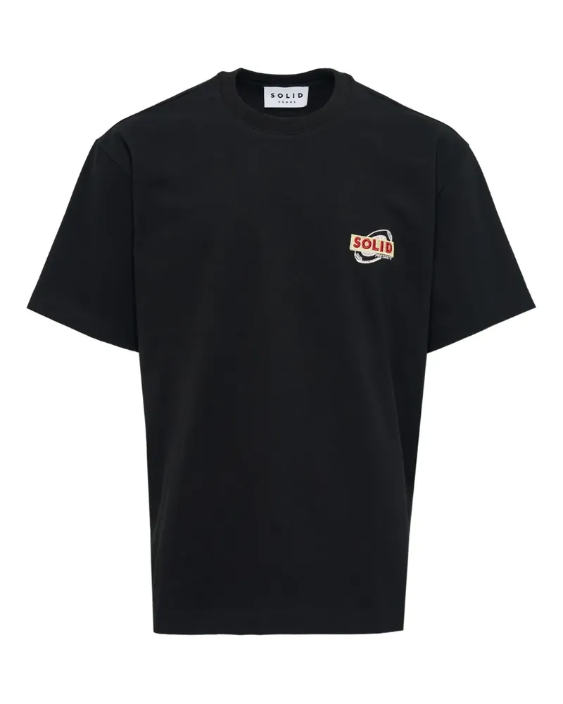 SOLID HOMME Rainbow Cake T-shirt - Schwarz Schwarz