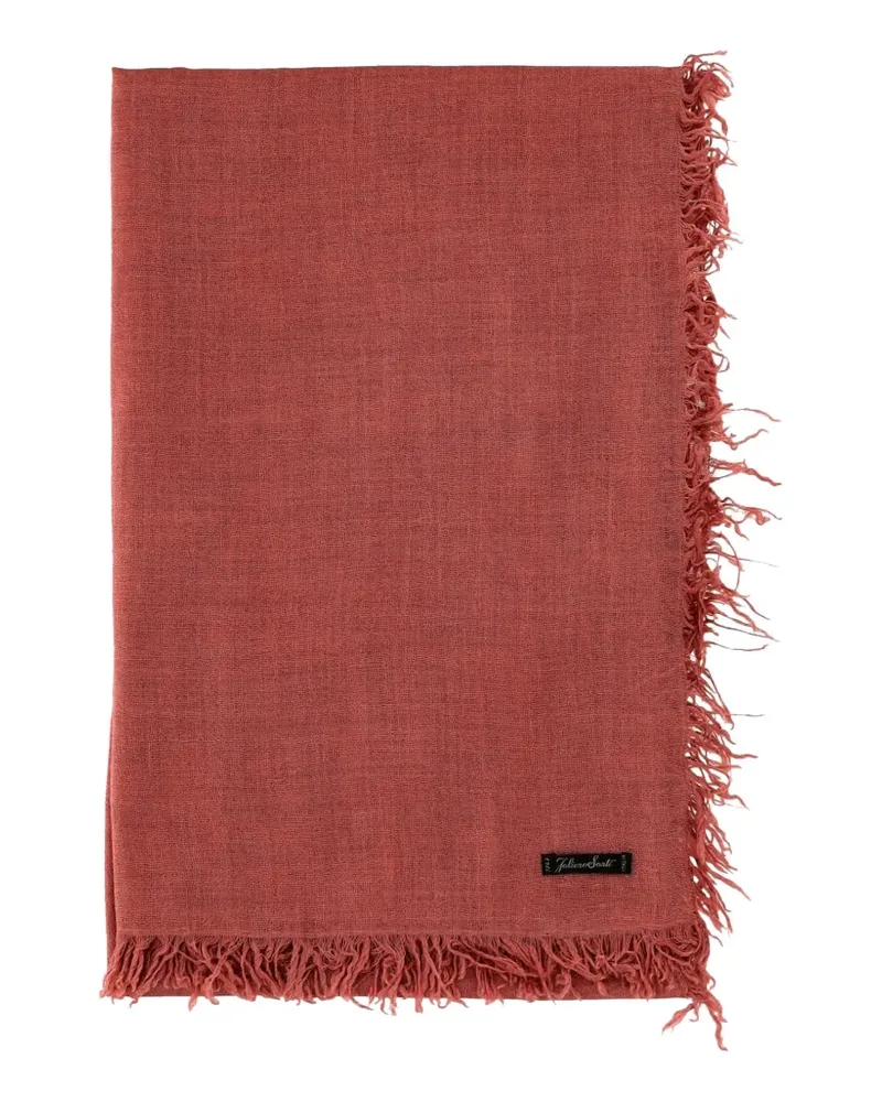 Faliero Sarti fringed rectangle scarf - Rot Rot
