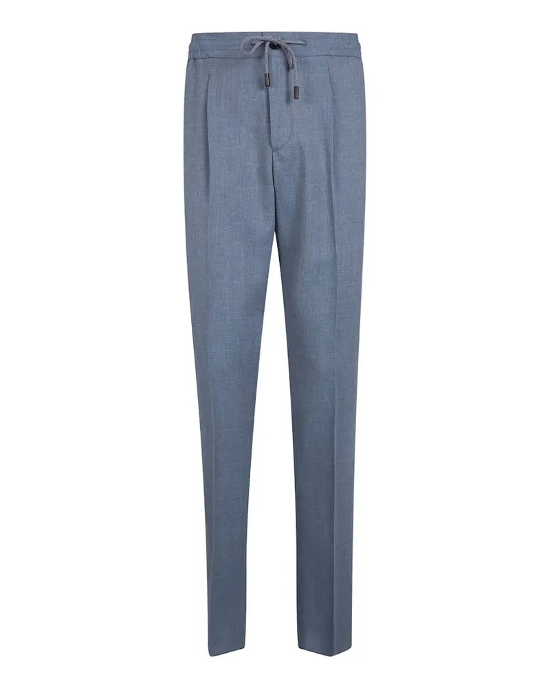 Incotex drawstring pleated trousers - Blau Blau