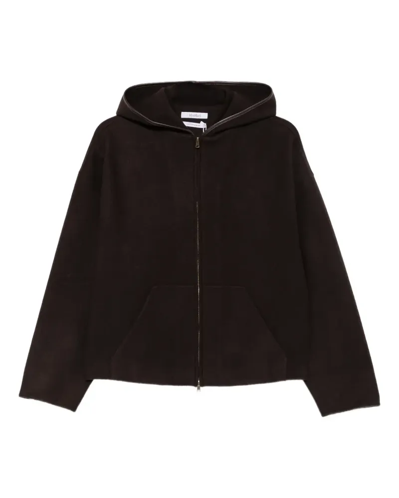 Max Mara Kapuzenjacke mit Reißverschluss - Braun Braun
