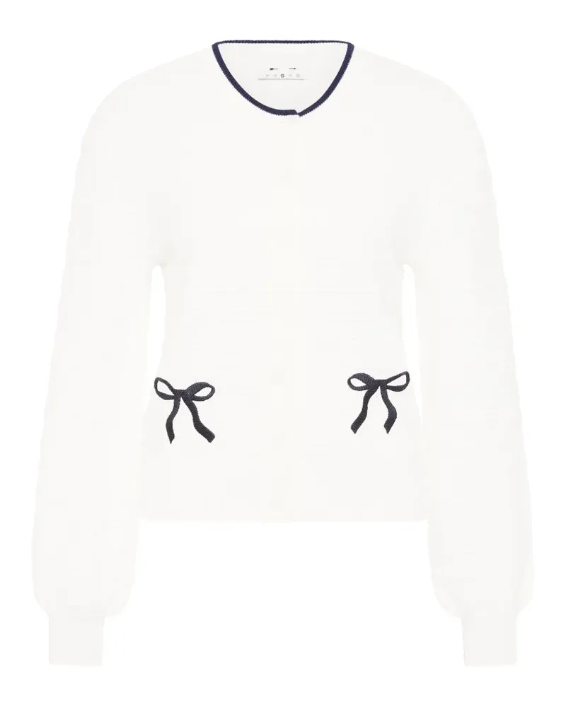 The Upside Cardigan mit Schleifendetail - Weiß Weiß