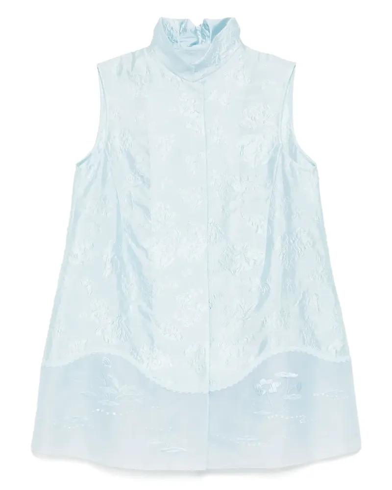 SHIATZY CHEN Weste aus Jacquard mit Mandarinkragen - Blau Blau