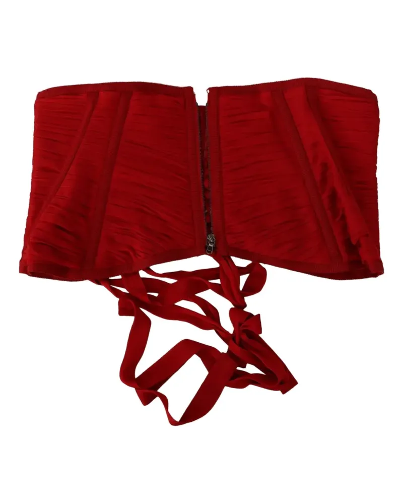 Dolce & Gabbana Korsett aus Seide mit Schnürung - Rot Rot