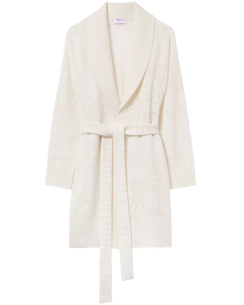 Emilio Pucci Cardigan in Pointelle-Strick - Weiß Weiß